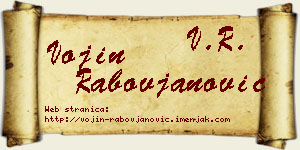 Vojin Rabovjanović vizit kartica